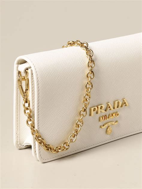 prada white saffiano mini bag